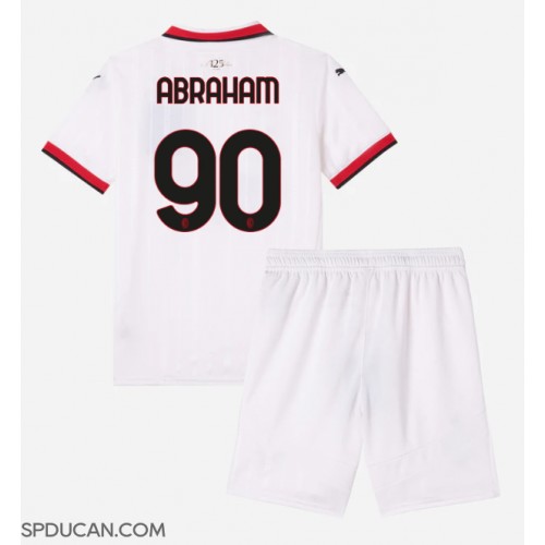 Dječji Nogometni Dres AC Milan Tammy Abraham #90 Gostujuci 2024-25 Kratak Rukav (+ Kratke hlače)